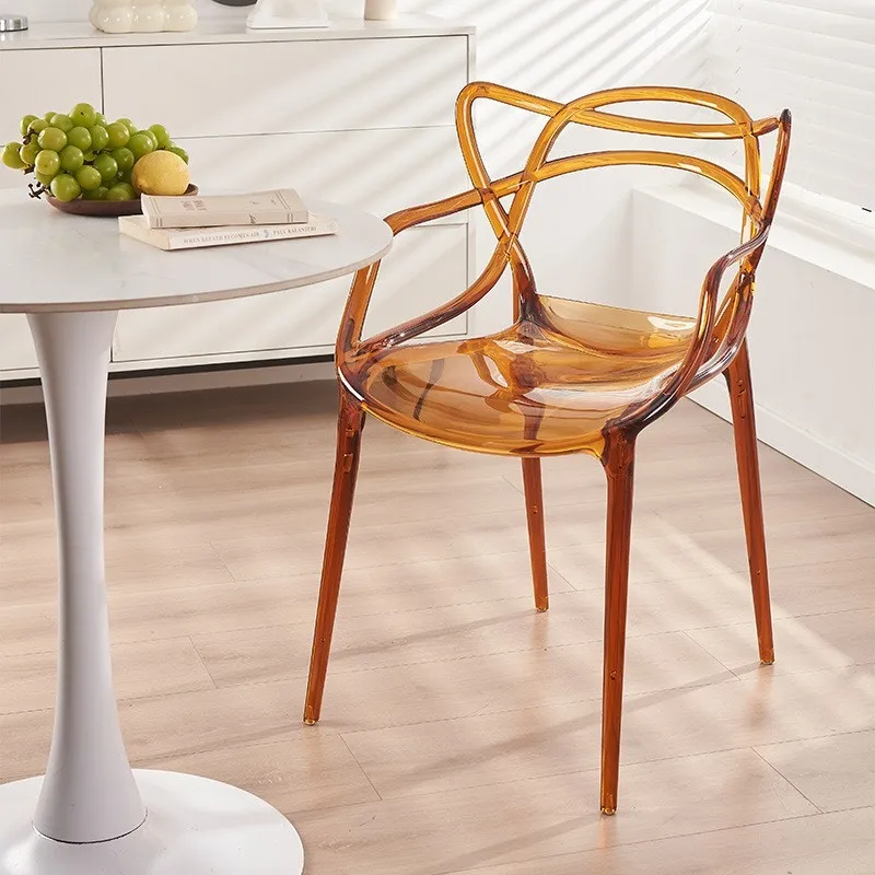 

French Transparent Vine Design Made Of Acrylic Crystal Material Used For Creative Back Chair And Leisure Stools In Households