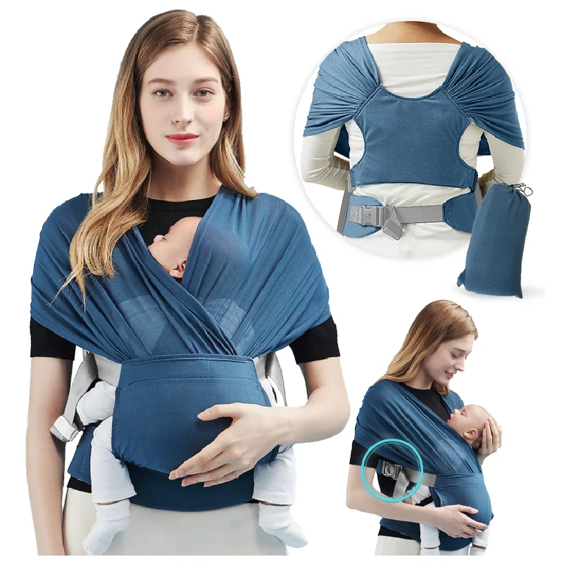 Wrap Draagzak Originele rekbare draagdoek Perfect voor pasgeboren baby's en kinderen tot 41 lbs