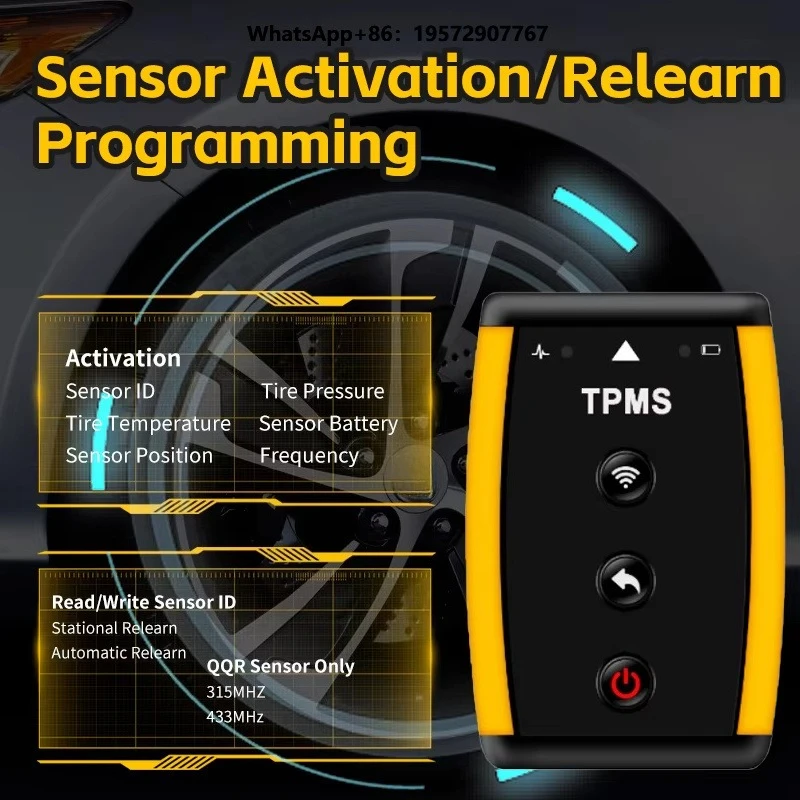 Programmable Universal 315MHz TPMS Sensor for All Vehicles with APP & Free Software Update