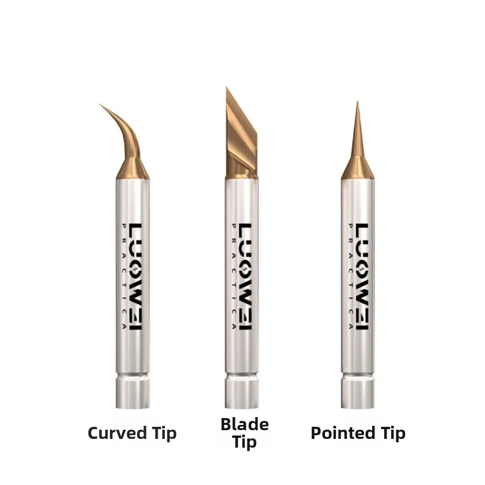 Ultra-Fine 0.1mm Soldering Iron Tips Blade Pointed Design Replaceable Tip Interchangeable Solder Head Interchangeable Head