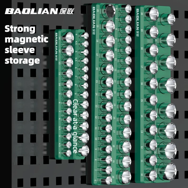 BAOLIAN Strong Magnetic Sleeve Storage Rack, Auto Repair Sleeve Tool, Anti Loss Storage Seat, Magnetic Sleeve Insertion Tool