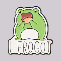 Funny Animal Frog Humor Enamel Pin Quote Brooch Pines Lapel Pins Badge on Backpack Clothing Accessories Fashion Jewelry Gift