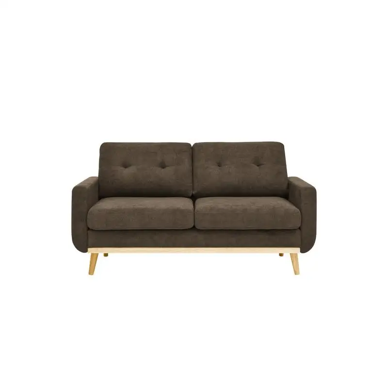 مقعد معنقدة حديث واسع مقاس 67.7 بوصة من منتصف القرن مع أرجل خشبية وتصميم قماش مريح لغرفة المعيشة #4