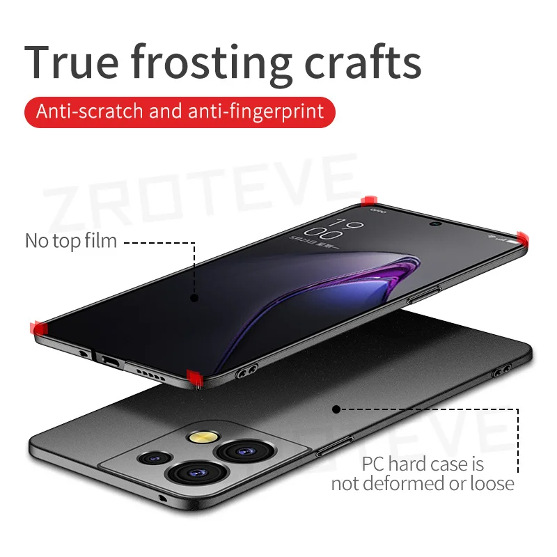 For Reno8 Pro Case ZROTEVE Ultra Thin Hard PC Matte Cover For Oppo Reno 8 Z 8Z Reno8Z Reno8 Lite Shockproof Phone Cases