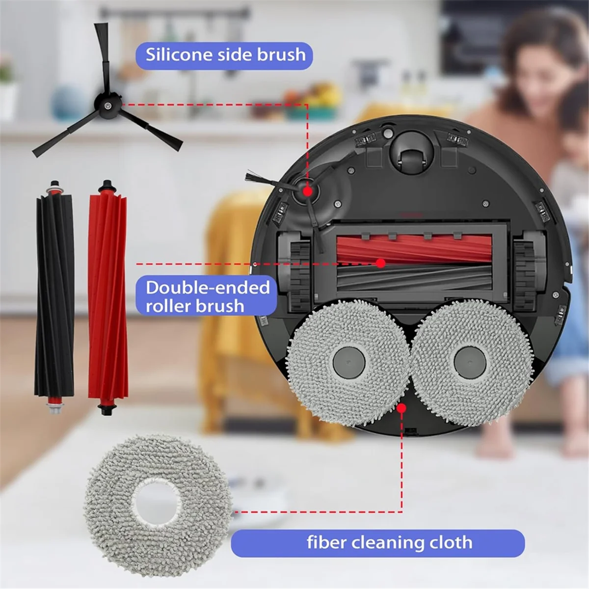 Per Roborock Qrevo Master Robot aspirapolvere Spazzola laterale principale Filtro Hepa Mop Sacchetti per la polvere in tessuto Parti di ricambio