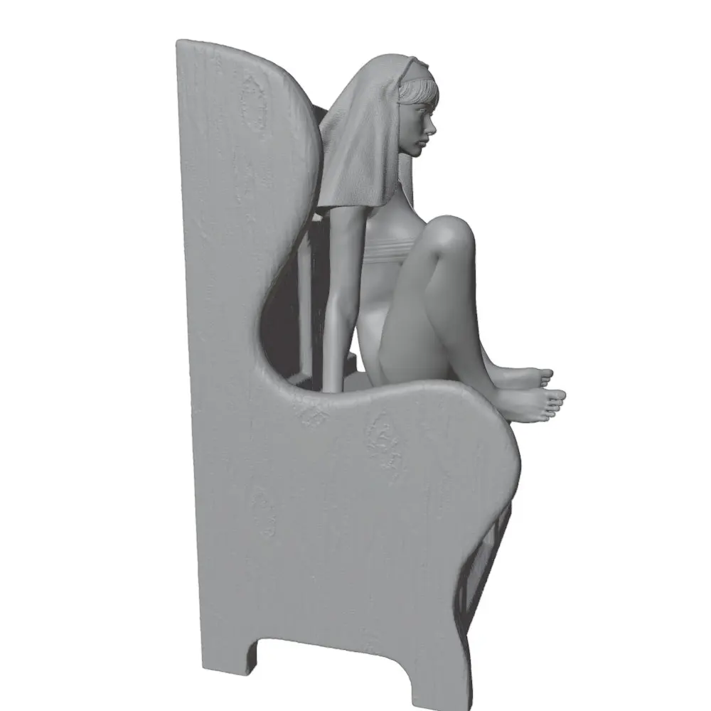 1/24 Miniature Resin Model Statue, Sexy Nun Character Toy Model Kit, Young Girl Sitting on a Chair Resting, High-Detailed Resin Model Figure, Unpainted, Perfect for Role-Playing Games and Collecting