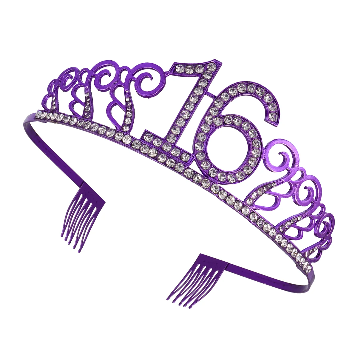 

Girl Hair Accessories Birthday Cake Decoration Number Women Headdress Delicate Headwear Purple Banquet