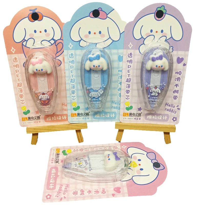 Kawaii 12/24pcs Sanrio Cinnamoroll Correction Tape White Out Corrector Stationery Student Prize Office School Supplies Wholesale