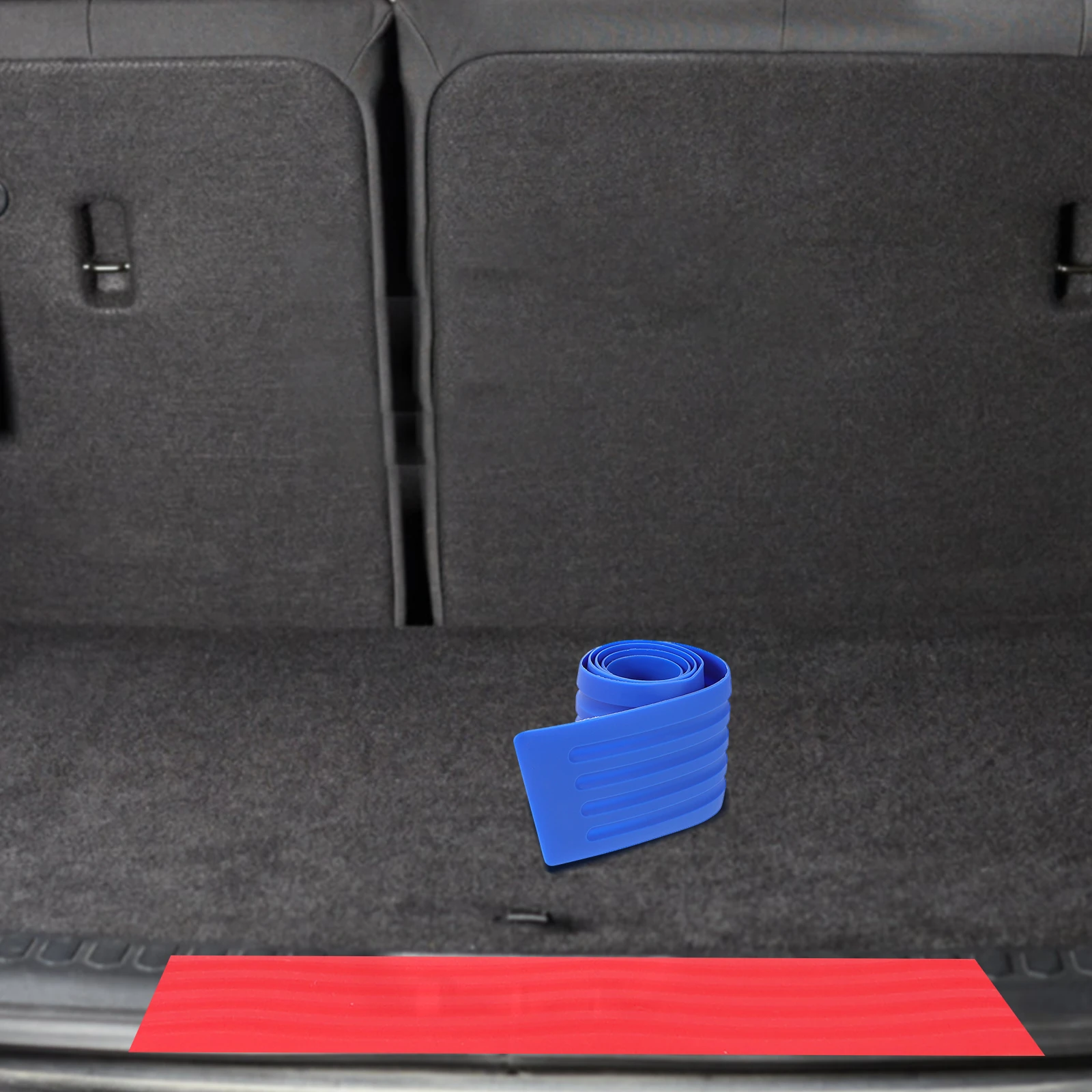 

2 Pcs Car Trunk Sill Guard Protective Strip 90cm Red Blue Anti Scratch Bumper Protector Rear Truck Accessories