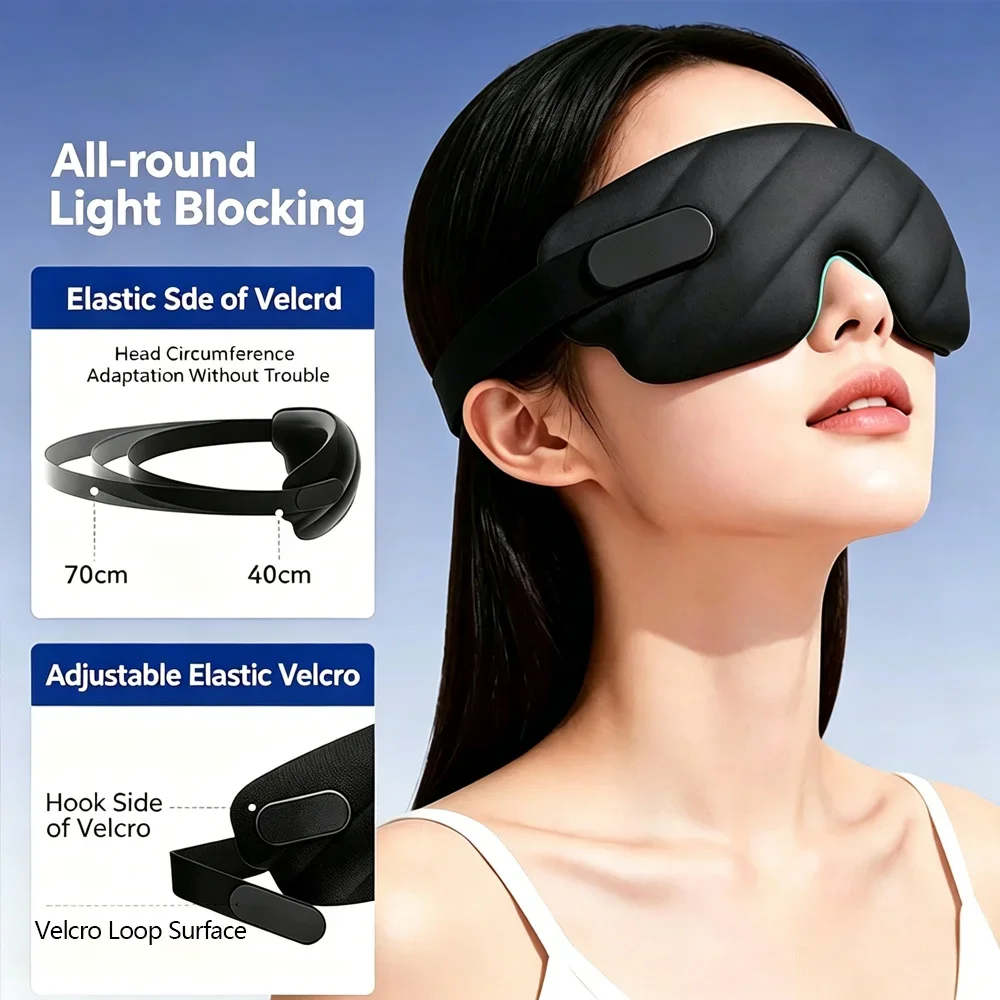 Antifaz 3D para dormir, con diseño ergonómico, forma cóncava y moldeado, que bloquea la luz durante la noche, para hombres y mujeres. Cómodo para los ojos y sin presión.