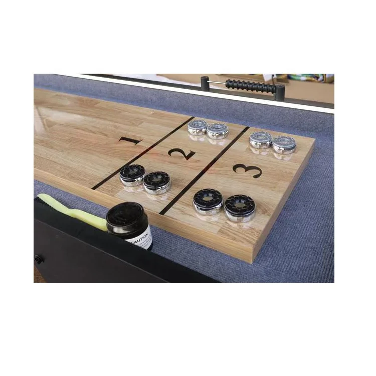 Factory Directly Sale 9FT Shuffleboard Table With Bowling Set Suitable For Bars And Family Entertainment