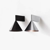 Conical Modern LED Wall Light Brushed Gold Silver Black 110V 220V Indoor Home Decoration Sconce Wall Lamp Bedside Light Fixture