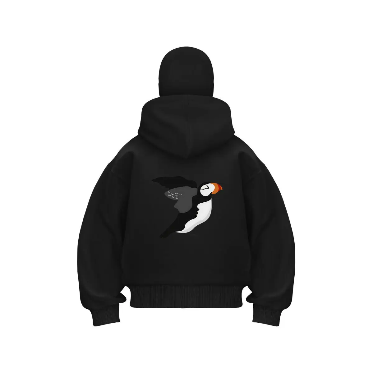 

Мужская Балаклава с капюшоном на молнии Puffin Bird, оранжевый клюв, теплая зимняя уличная повседневная толстовка