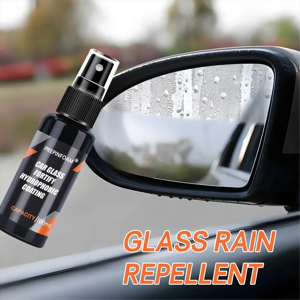100ml Car Glass Rain Repellent Spray Hydrophobic Coating Long Lasting Waterproof Oil Film Prevention for Windshield Amagi