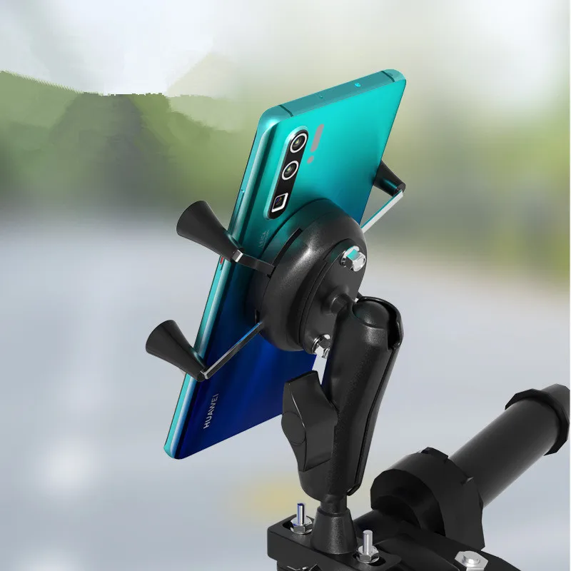 Вращающийся на 360° держатель для телефона на мотоцикле, держатель для телефона на велосипеде, регулируемая поддержка руля, крепление для мотоцикла, слоты для карт для 3,5-6,3 дюйма