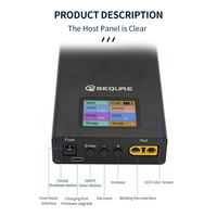A32P_SEQURE SQ-SW2 Mini Portable Rechargeable Spot Welding Machine LCD Color Screen Display DIY Battery Pack Welding,EU Plug