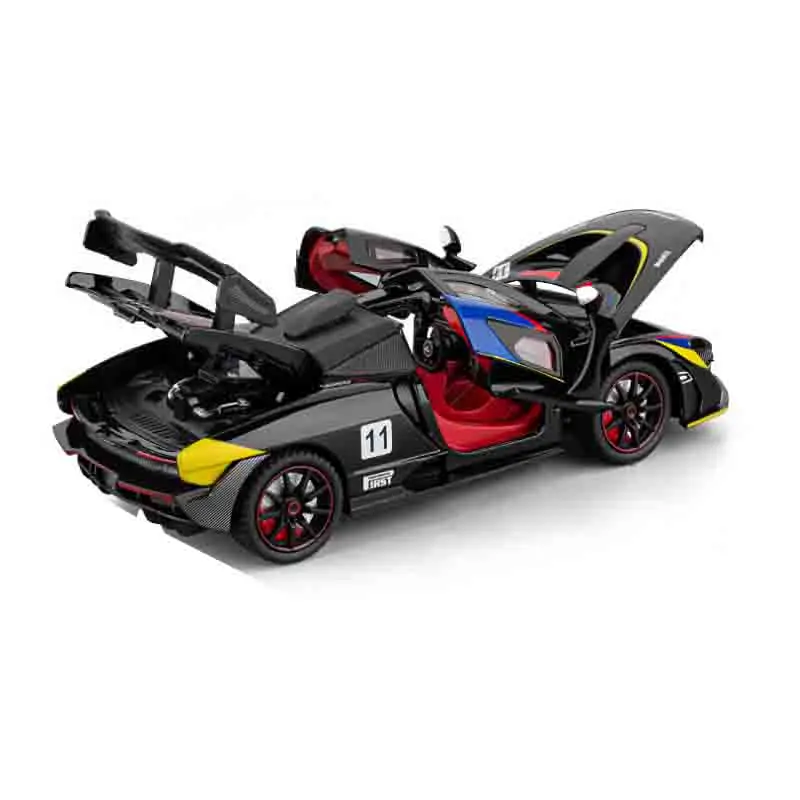 1:24 McLaren Senna Track Edition Supercar Metalowy Model Samochodu Odlewany Ciśnieniowo Wysoka Symulacja Dekoracja na Biurko Prezent dla Przyjaciela