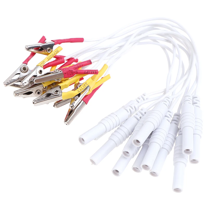 12Pcs/Set Alligator Clip Cable Electronic Acupuncture Treatment Instrument.