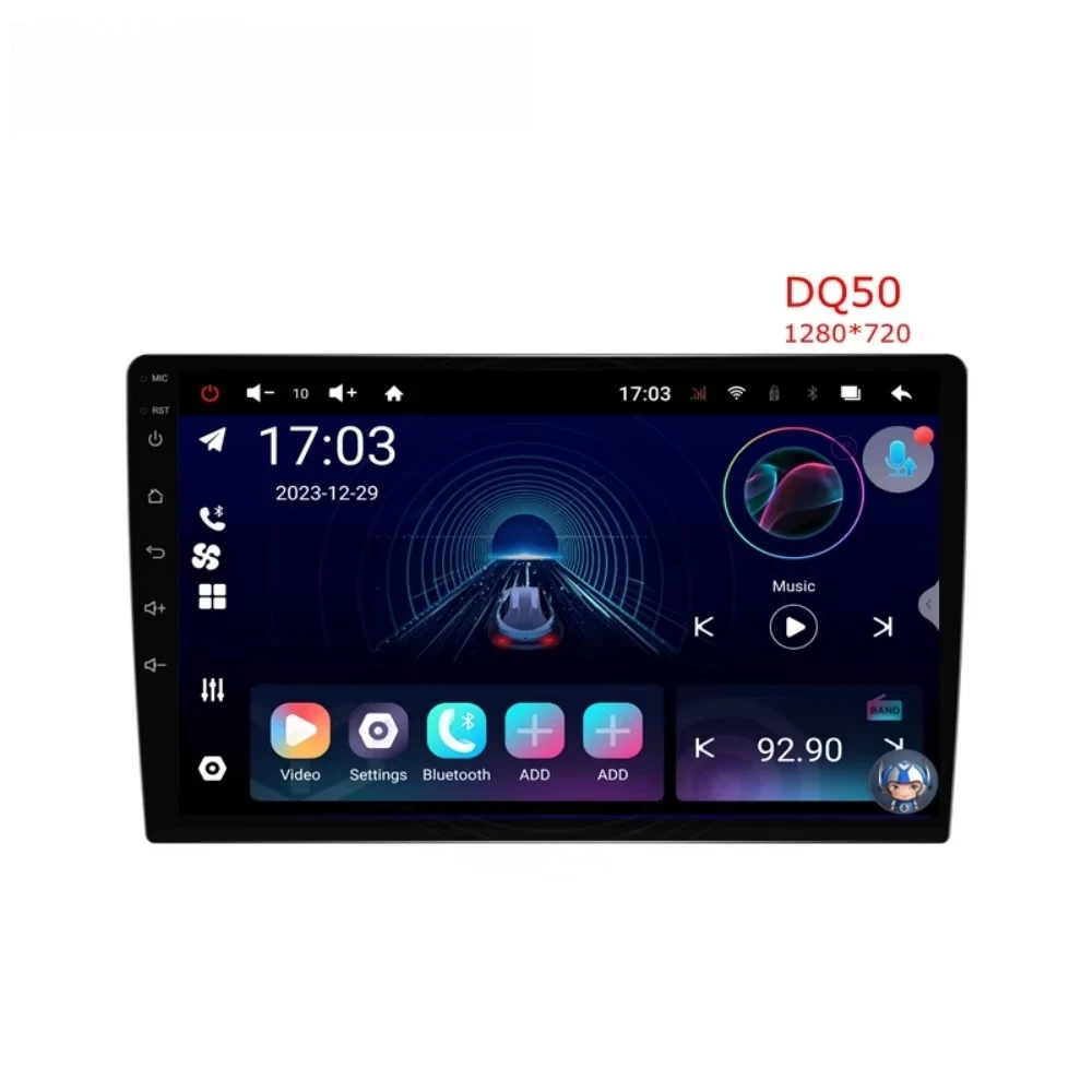 Android Navigation Universal Car Multimedia Player Dual Power Amplifier GPS OBD2 Mirror Link RGB DSP 2K QLED Car Screen