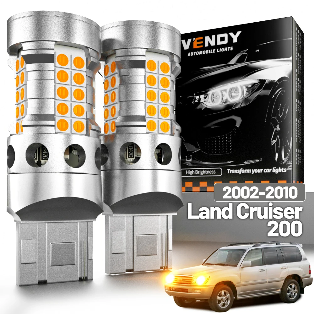 

2 шт. светодиодных указателей поворота для Toyota Land Cruiser 200 2002-2010, поворотные фонари 2004 2005 2006 2007 2008 2009, аксессуары Canbus