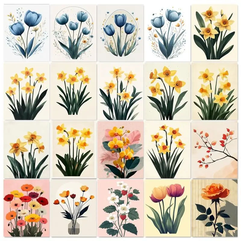 

GATYZTORY Frame Painting By Numbers Kits Flowers Acrylic Paints Picture Handpainted Art Number Painting For Adults Diy Gift Wall