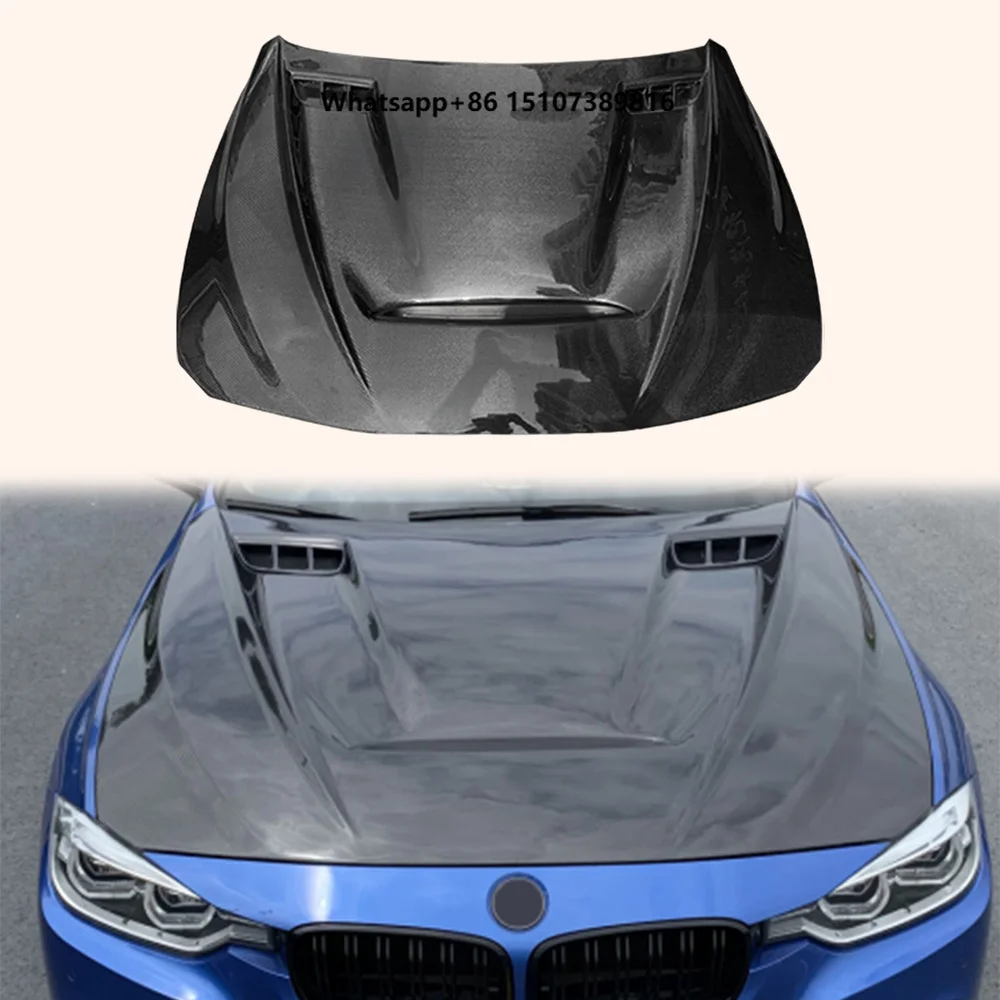 For 3 Series F30 F35 12-19 Sedan Carbon MBJ Style Front Vented Cooling Hood