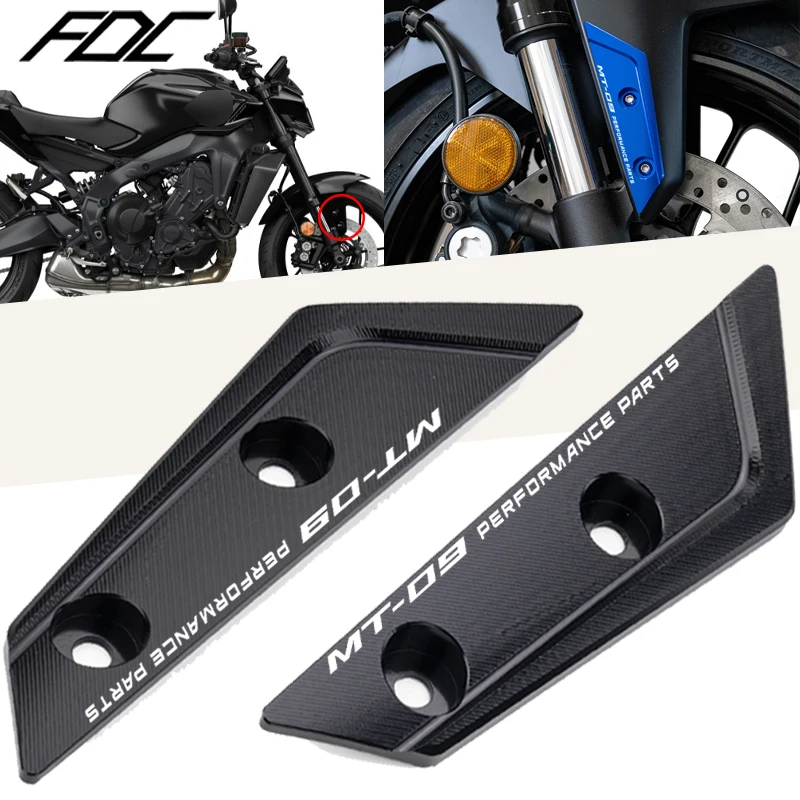 Per Yamaha MT 09 MT09 MT-09 FZ09 FZ-09 FJ-09 2014-2023 2024 2025 Moto CNC Assale Anteriore Coper Piastra Decorativa Copertura Cursore