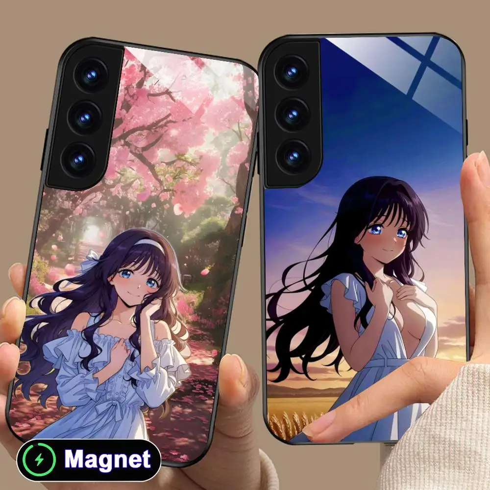 Anime Waguri Kaoruko Phone Case for Samsung Galaxy S26 S25 S24 S23 S22 S21 S20 Note20 Plus FE Ultra Glass Magnet Cover