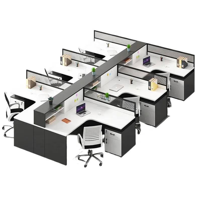 

#Office desk and chair combination office furniture staff computer desk modern simple staff 1-6 people
