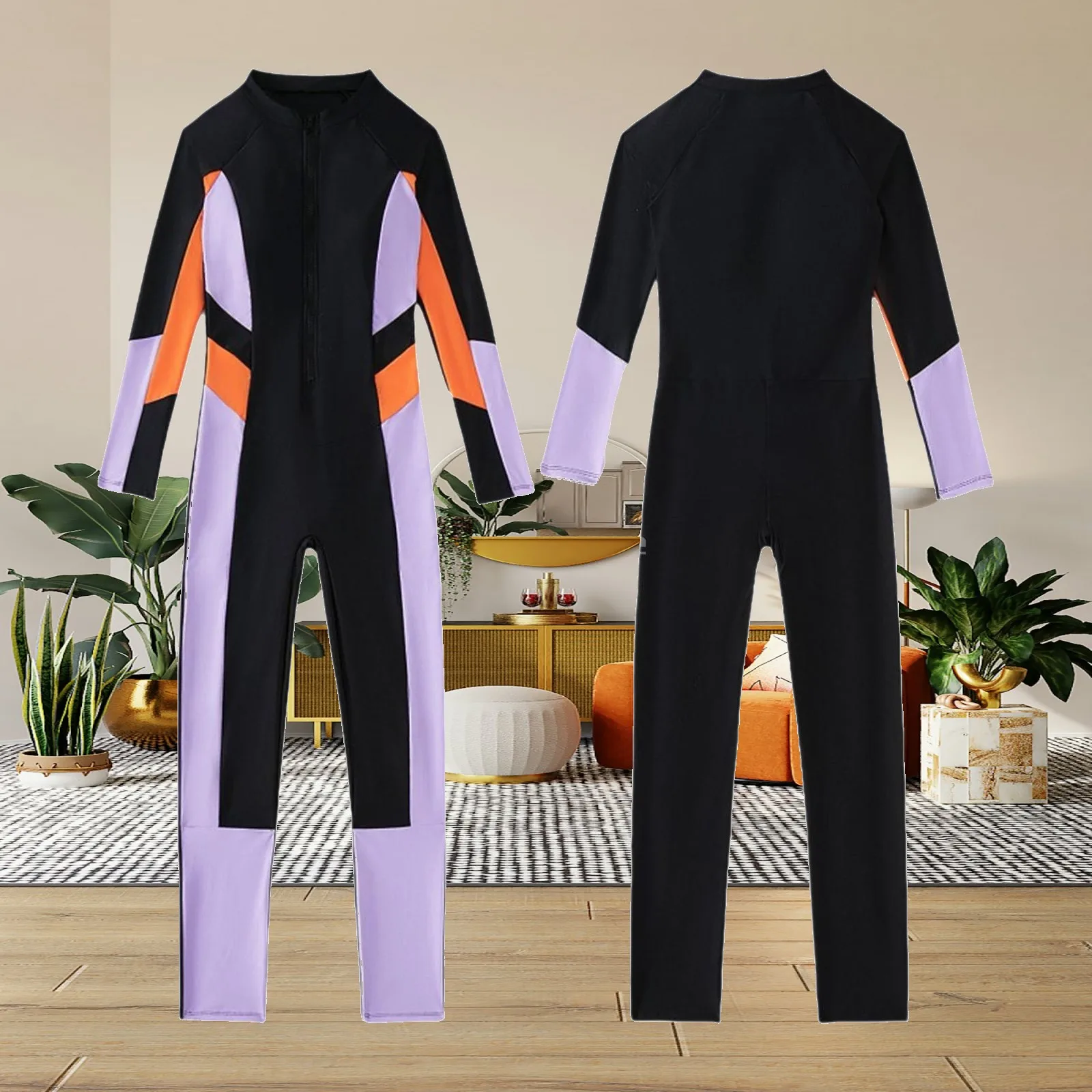 Women Wetsuit Scuba Diving Suit Full Body with Zipper Lightweight Swimsuit Dive Wet Suit for Canoeing Kayaking Sailing