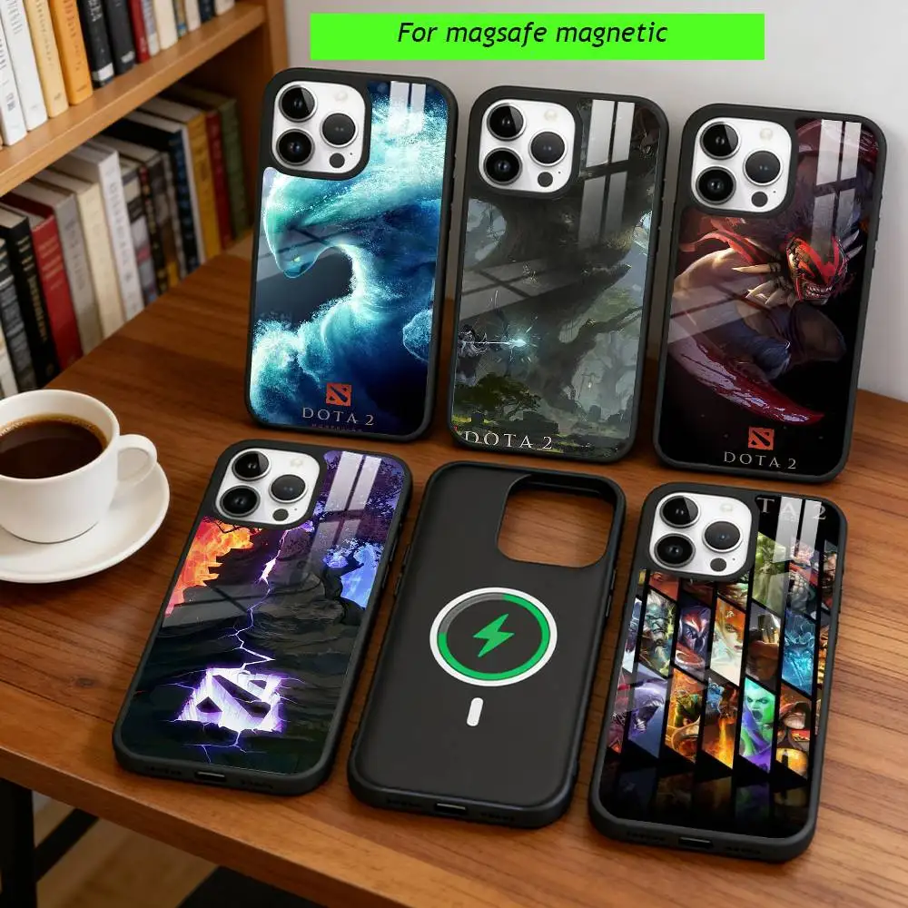 

Dota 2 Phone Case For iPhone17,16,15,14,13,12,11 Plus,Pro Magnetic For Magsafe Wireless Charging