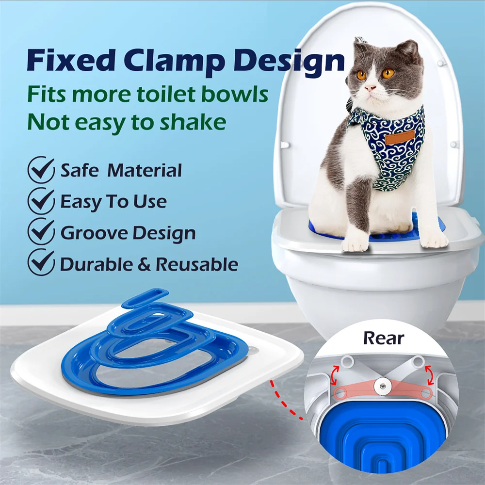 Trainer Toilet Universal Front Card Site Clip Design Fixed Arm Cat Toilet Pet Go To The Toilet Shake Less Adjustable Repeatable