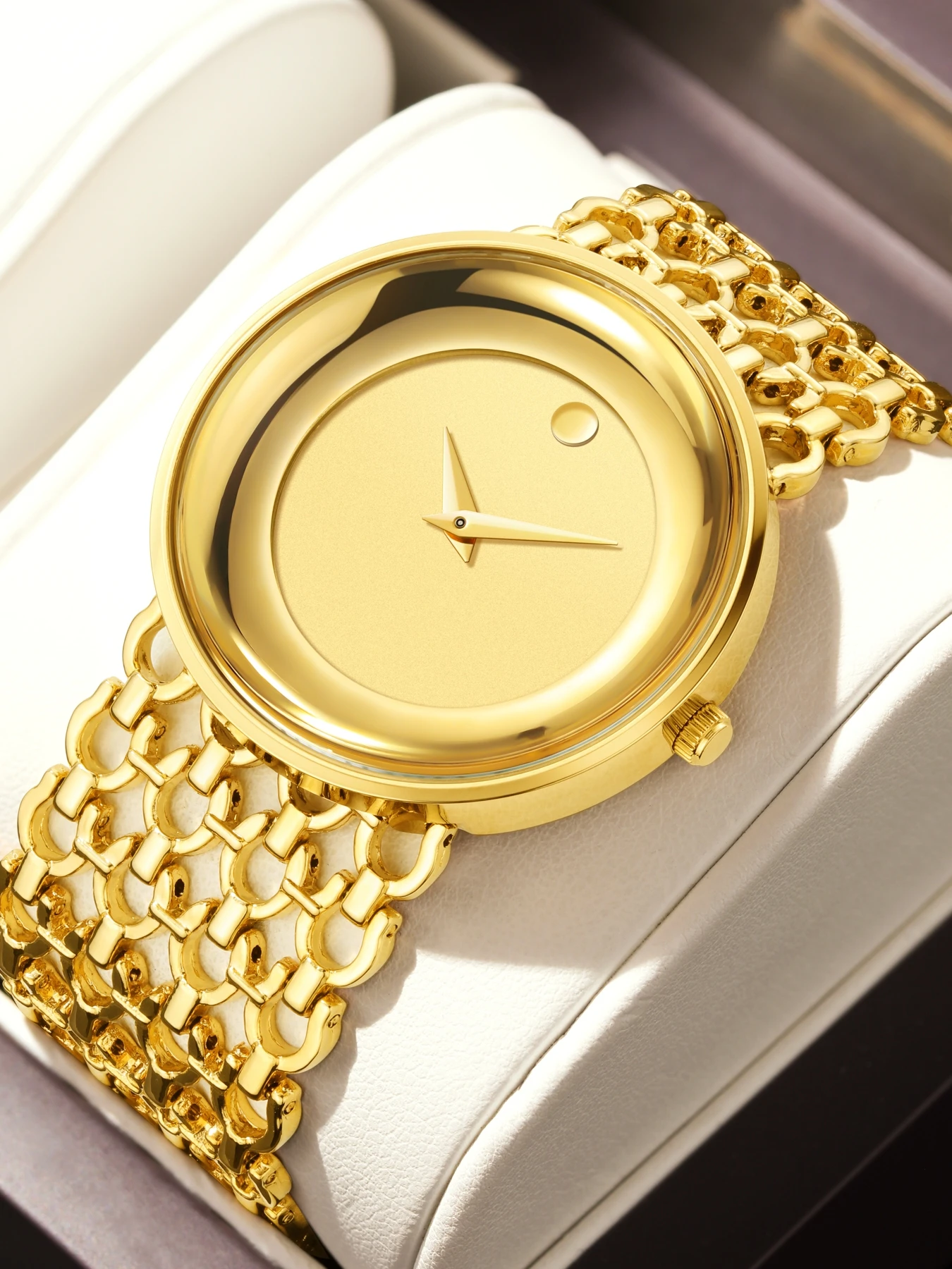 YaLaLuSi Minimalist Business-Style Steel-Strap Quartz Watch with Analogue Dial  Affordable Luxury Watch for Men and Women