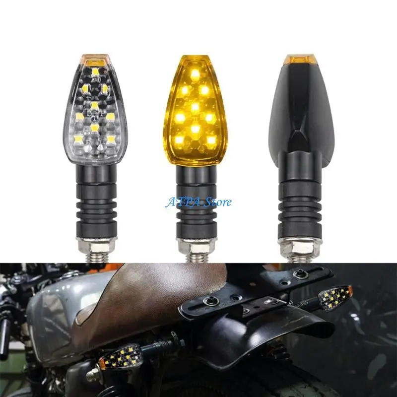 U13C Efficient LED Motorcycle Turn Signals Rear Brake Tail Light Flashing Lamp for Improved Road Safety Enhancing Road Safety