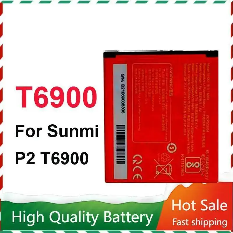 For Sunmi P2 T6900 Premium Replacement Handheld Terminal Device Battery Robust 2540mAh