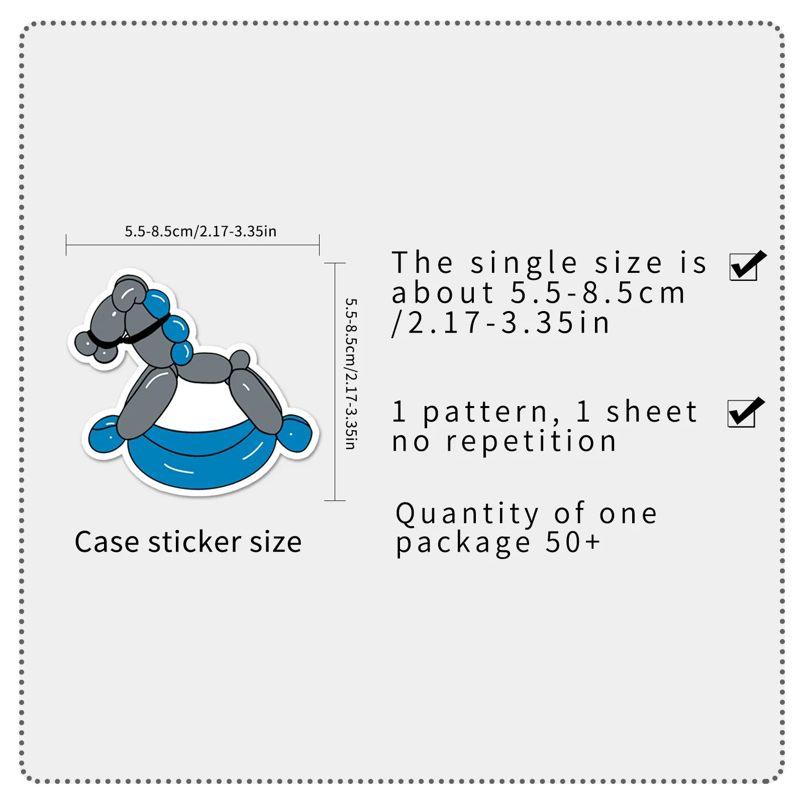 50-100PCS Balloon Doll Graffiti Stickers Cartoon Cute Decorative Decals for Luggage Phone