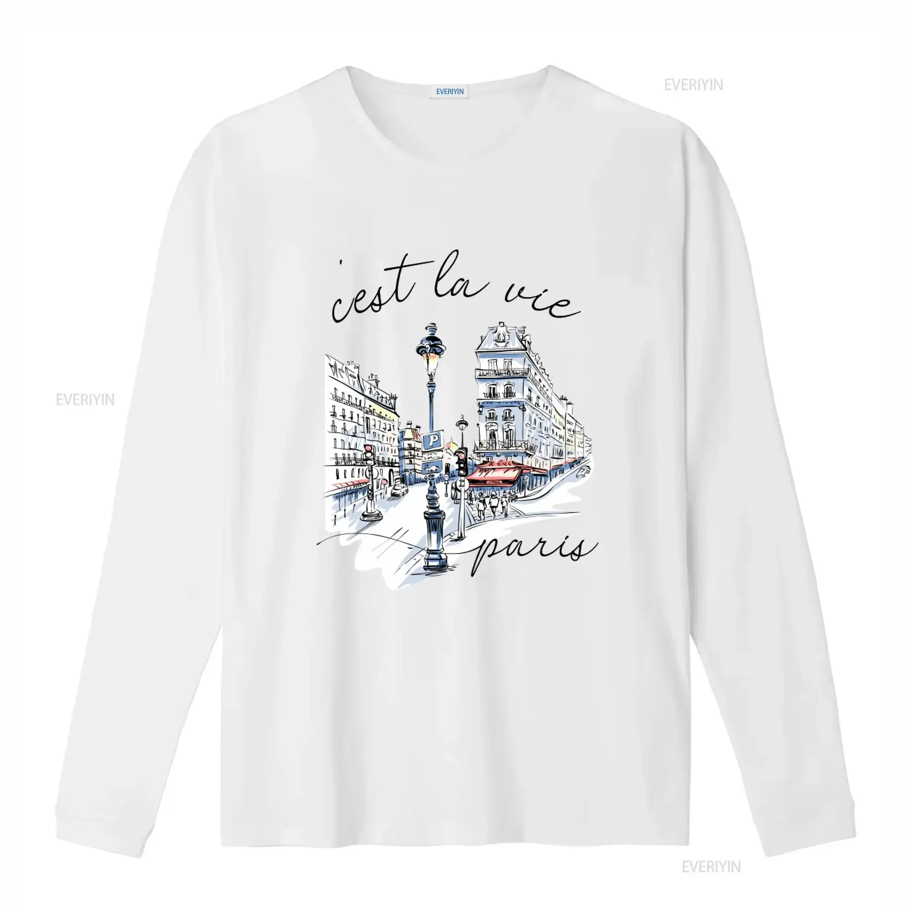Parisian Charm C'est La Vie T Shirt Soft Comfortable and Stylish for All Occasions vintage Washed Breathable streetwear