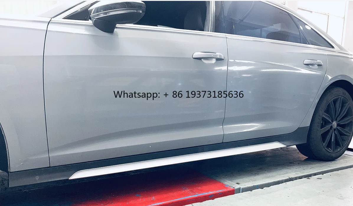 تنورة جانبية RS6 مناسبة لتعديل المحور القياسي Audi A6 A6 C8 لـ 2019 2020 2021 2022 2023 2024 2025