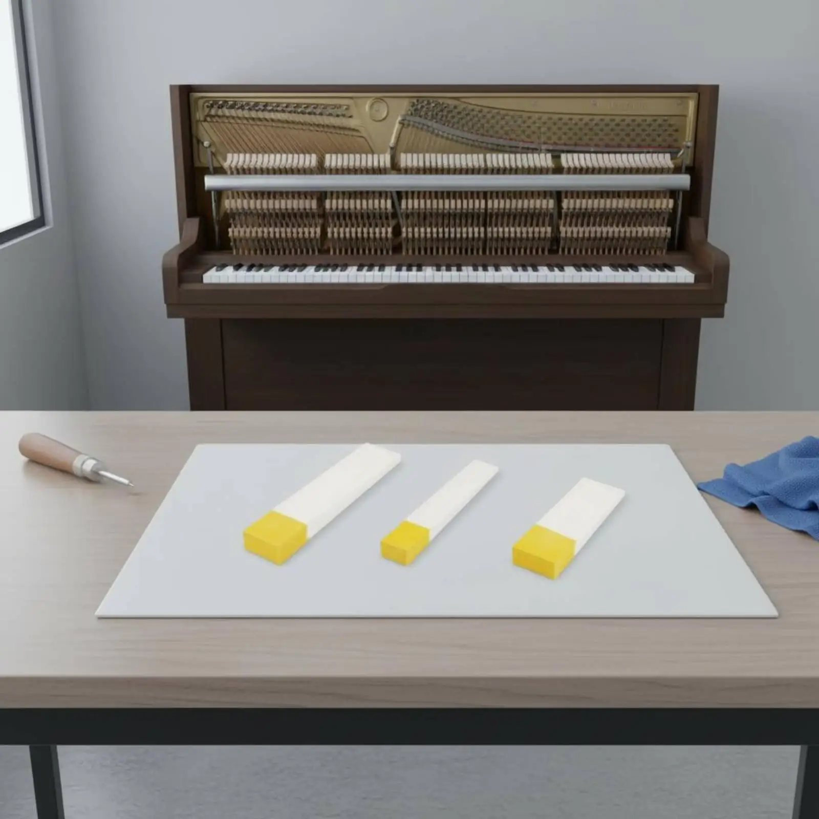 Resilient Piano Muting Pad Pure Wool Silencer for Piano Strings Tuning Repair in Music Workshop