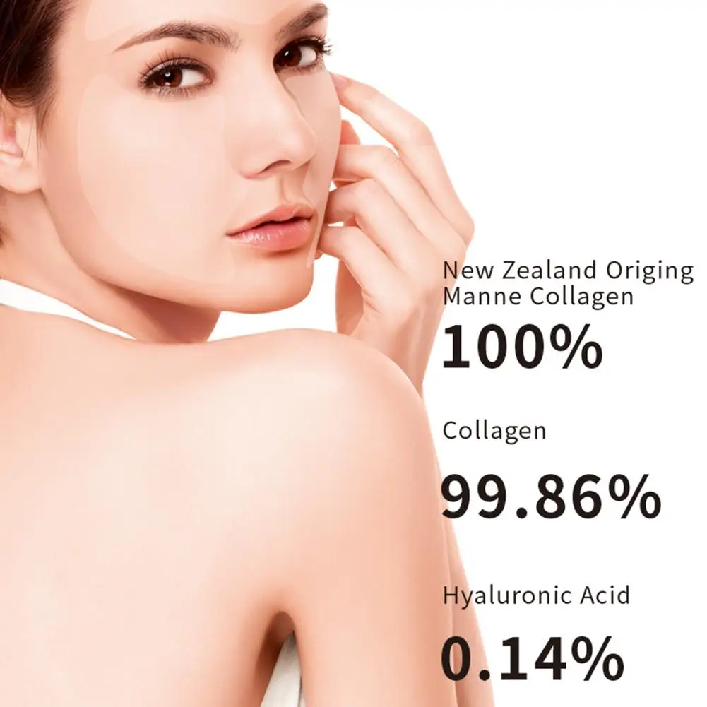 5Pair/box Highprime Collagen Film Soluble Face Serum Mask Hydrolyzed Anti Aging Face Forehead Lift Moisturizing Skin Care Mask