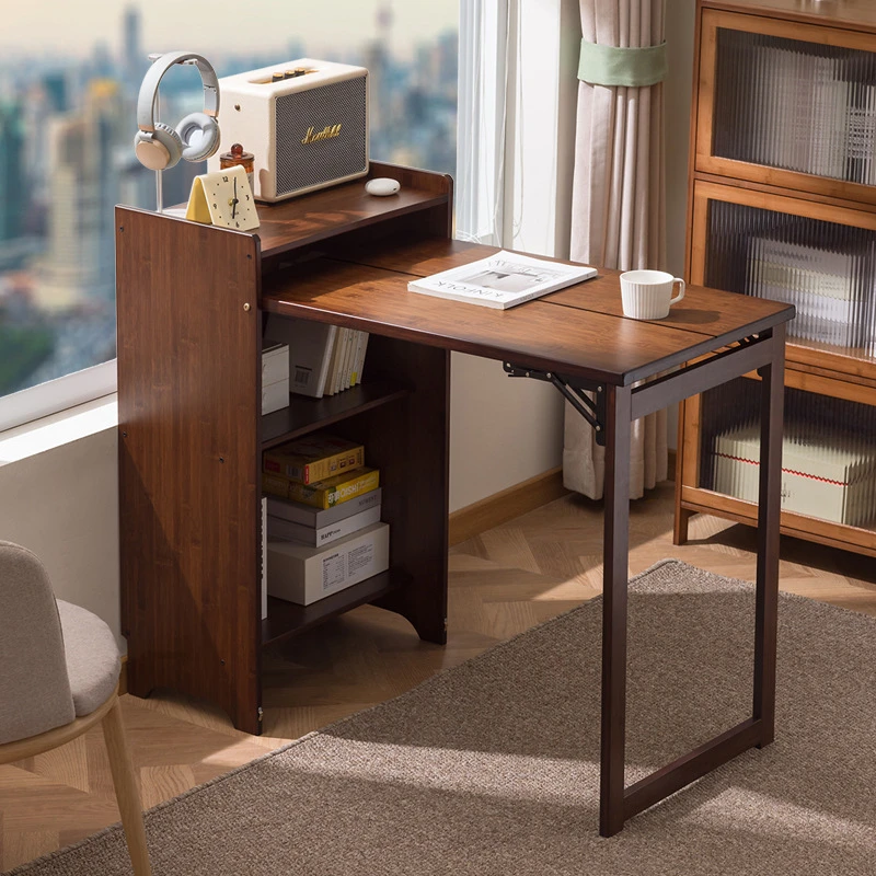 Home Bamboo Folding Desk Small Apartment Bedroom Computer Desk Student Children Study Desk Study Office Furniture