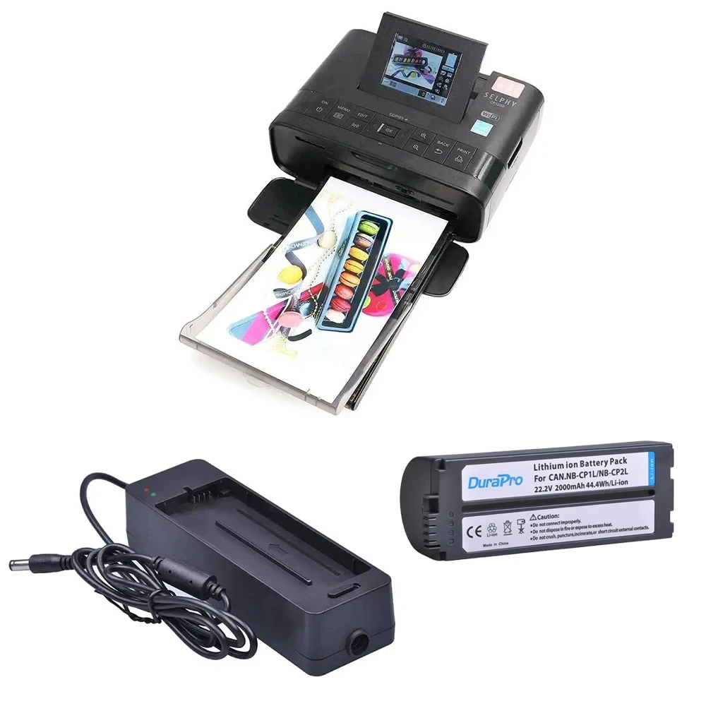 DuraPro NB-CP2L NB-CP2LH Battery NB-CP1L & Charger for Canon SELPHY CP1500 CP1300 CP1200 CP910 CP900 CP800 CP790 CP780 CG-CP200