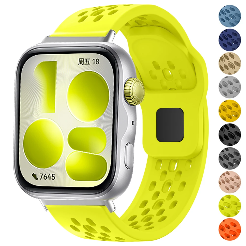 Silikonarmband für Huawei Watch Fit 5 Pro 4 3 Atmungsaktives Sportarmband für Huawei Watch Fit3 Fit4 4 Pro Fit5 Ersatz-Armband