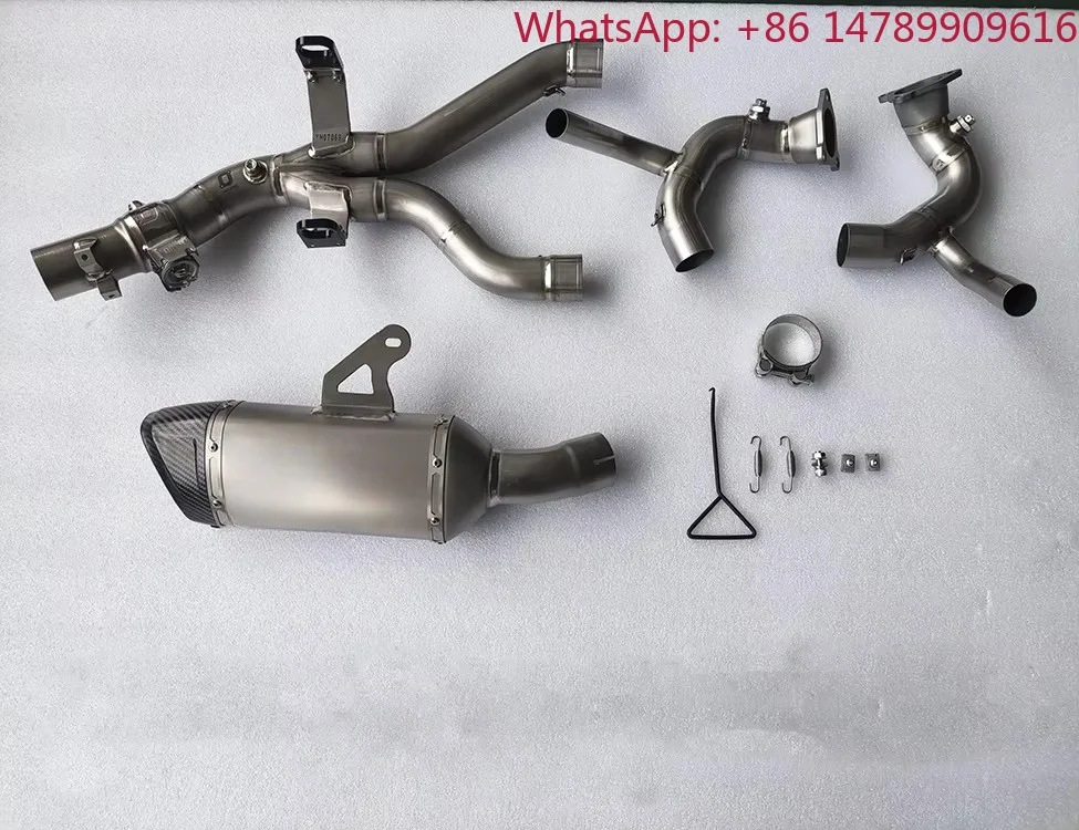 Factory Direct Selling High Performance Titanium Steel Carbon Motorcycle Exhaust Muffler Pipe System, Aftermarket For Adventure