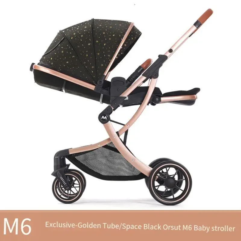 Newborn Stroller Lightweight Travel Stroller High Landscape Foldable Two-way Seat Shock-absorbing Four-wheeled Baby Stroller