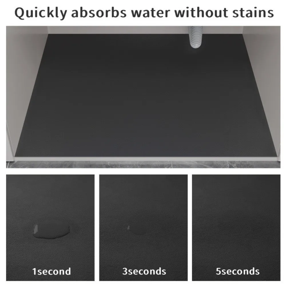 Diatom Mud Under Sink Mat Absorbent Quick-Dry Cabinet Liner Non-Slip Easy to Clean Sink Protectors for Kitchen Bathroom