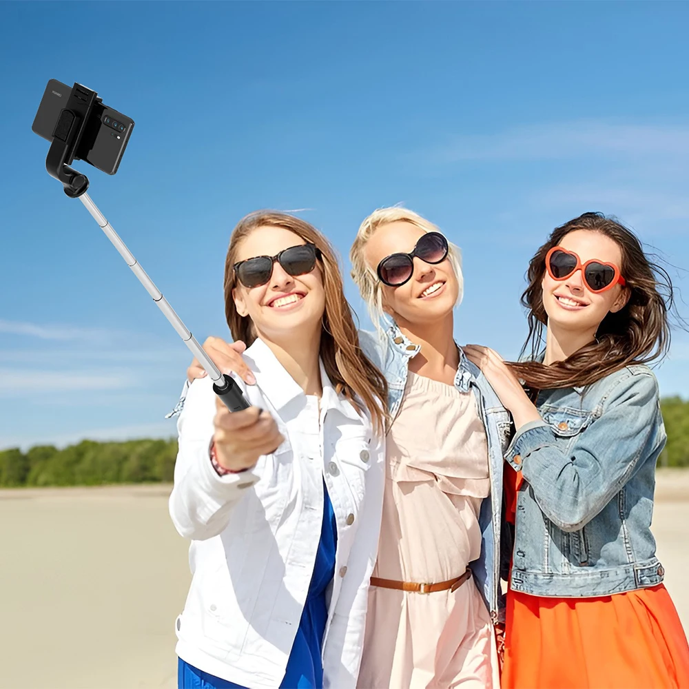 Suporte de tripé sem fio Selfie Stick com luz, controle remoto Bluetooth, extensível, iPhone, celular, Tiktok, transmissão ao vivo