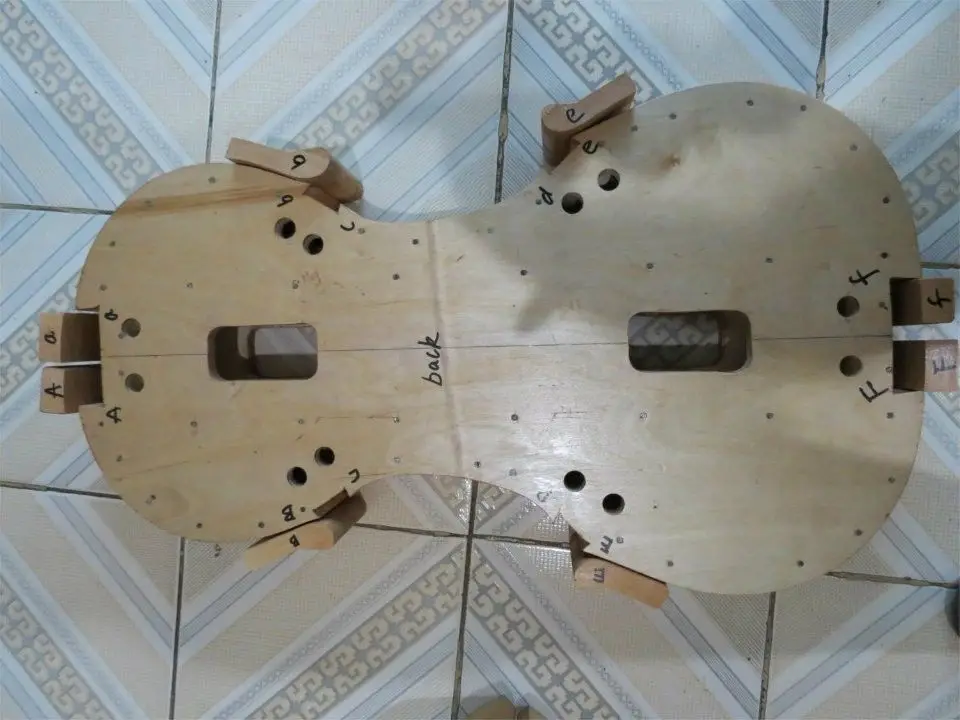 Strad style 4/4cello :neck/F hole templet and Mold/Mold templet/ pressure plate