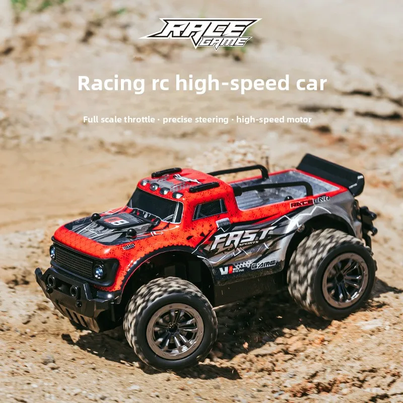 25km/h RC Car Off Road with LED Remote Control Vehicle 1:20 High-Speed Electric Headlight Drift Climbing Cars Toy Gift for Kids