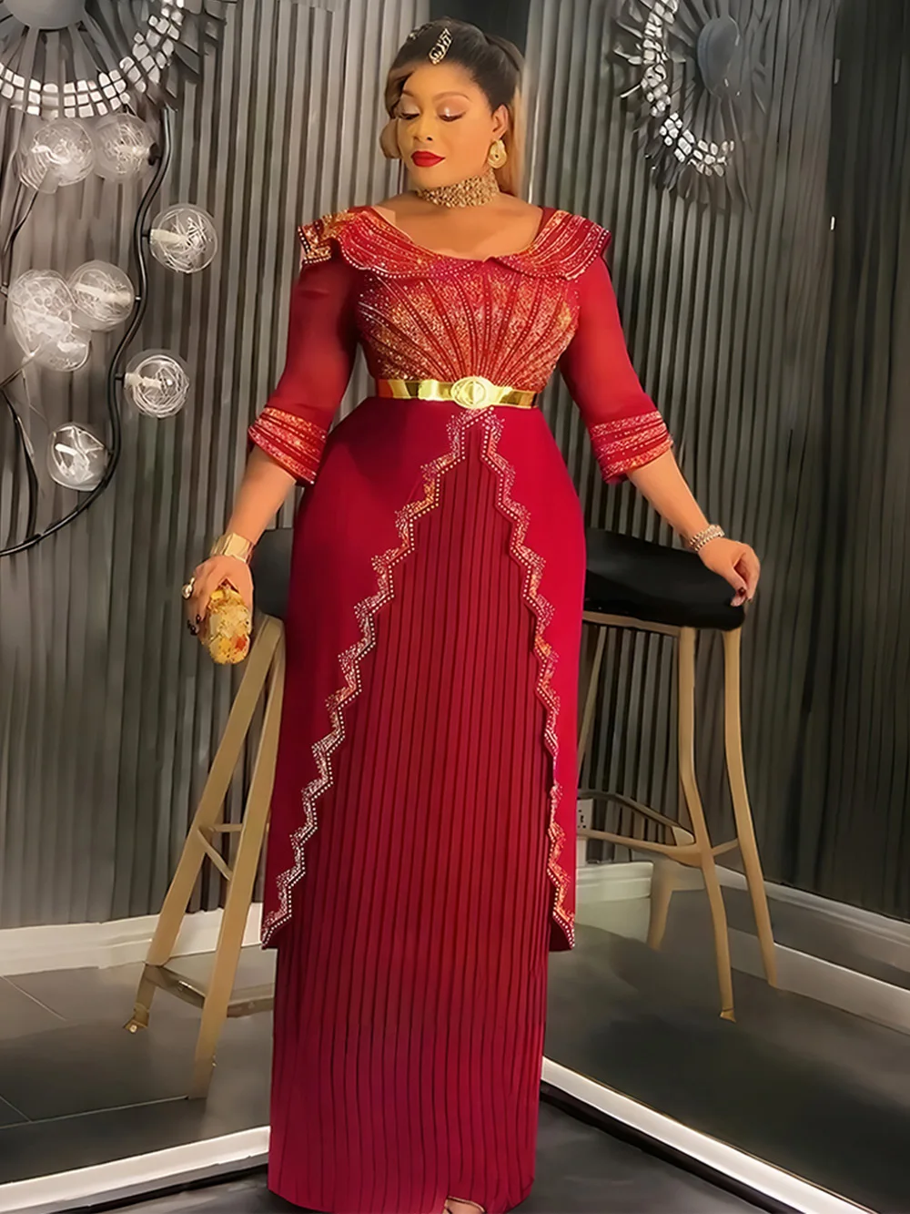 

Турция Африканские длинные платья Элегантные женские роскошные вечерние платья с кристаллами Африканская одежда Большие размеры Макси халаты Мусульманские абайи